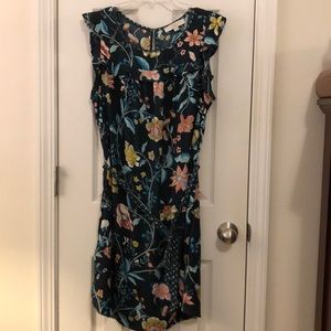 Sleeveless, floral, shirt tail, shift dress
